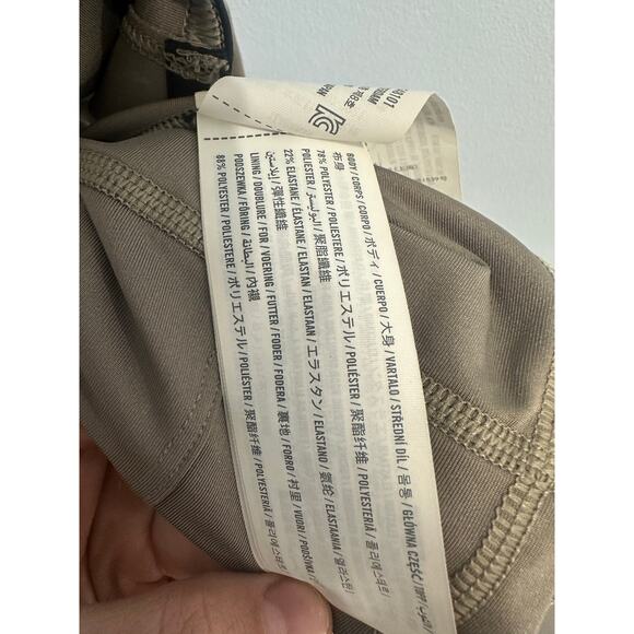 Abercrombie YPB SculptLux Mini Dress Oat and Black Sz S Athletic Dress Great! - Picture 7 of 9